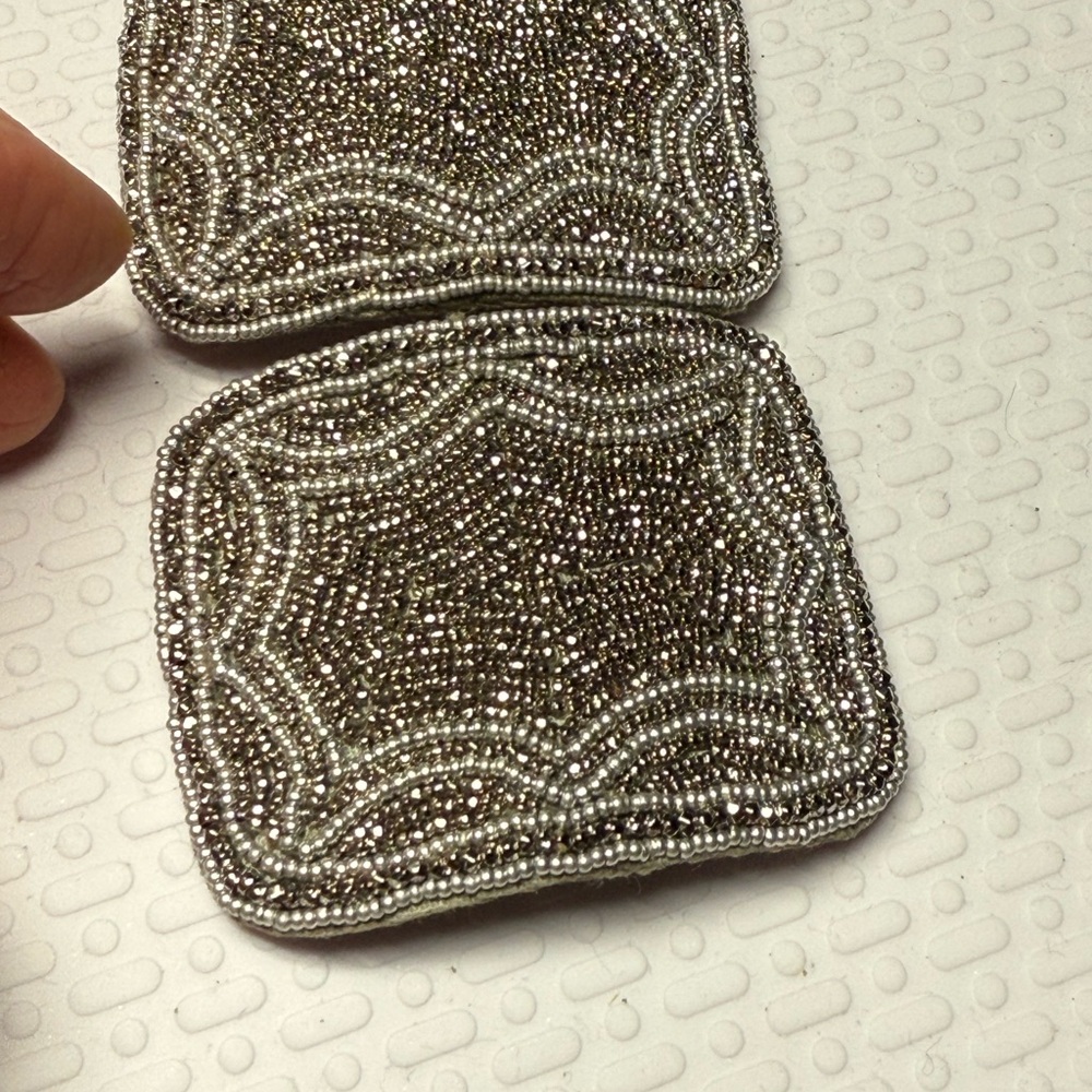Elegant Silver Beaded Women's Accessory. Made in France